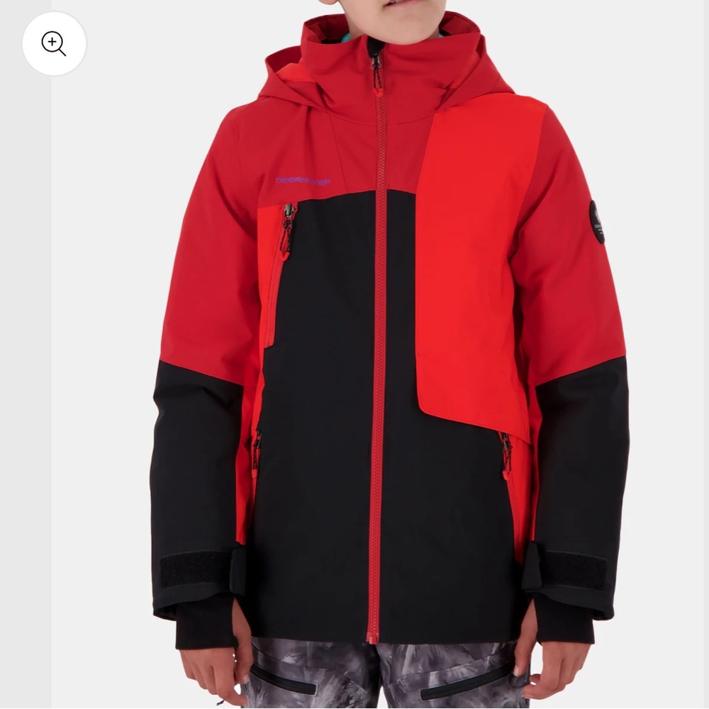 Obermeyer Axel Jacket Red Black Teen Youth Junior Sz. M
